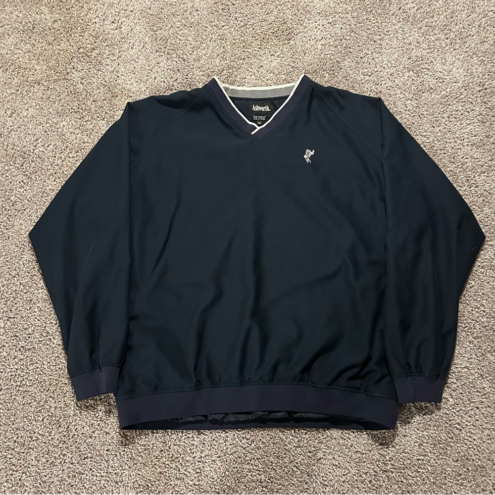 Ashworth Dark Blue V-Neck Sweater